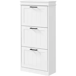 HOMCOM Schuhschrank, Schuhablage, 3 Klapptüren, verstellbare Regale, f... günstig