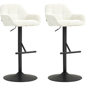 HOMCOM Set aus 2 Barhockern, Barstühle, höhenverstellbar, drehbare Sit... günstig