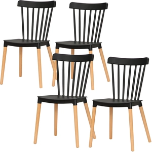 HOMCOM Set mit 4 Esszimmerstühlen, Küchenstühle im skandinavischen Sti... günstig