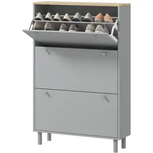 HOMCOM Schuhschrank für 24 Paar, schmaler Schuhschrank, Eingangsmöbel ... günstig