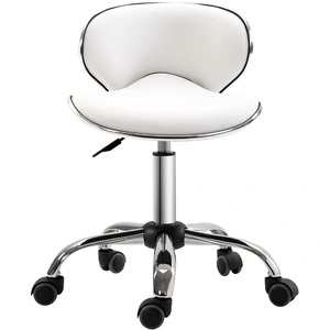 HOMCOM Rollhocker Arbeitsstuhl mit höhenverstellbarer 44-56 cm und Rüc... günstig