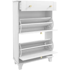 HOMCOM Schuhschrank für schmale Eingänge, Schuhaufbewahrung mit kippba... günstig