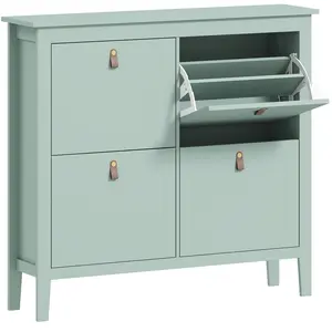 HOMCOM Schuhschrank für 20 Paar, schmaler Schuhschrank mit 4 klappbare... günstig