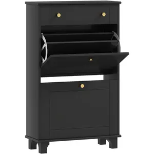 HOMCOM Schuhschrank für schmalen Eingang, Schuhschrank mit schwingbare... günstig