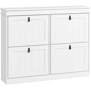 HOMCOM Schuhschrank für 20 Paare, moderner schmaler Schuhschrank mit 4... günstig