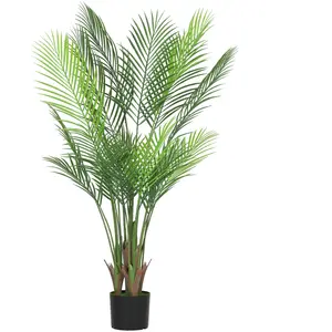 HOMCOM Künstlicher Innenpalm 120 cm, künstlicher Palmbaum mit Kunststo... günstig