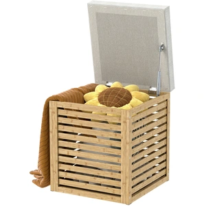 HOMCOM Aufbewahrungsbox, Aufbewahrungshocker mit 54,76 L, lamellenförm... günstig
