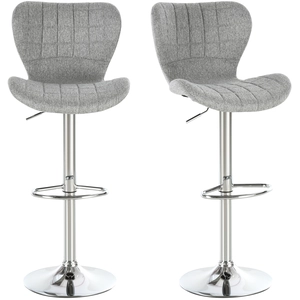 HOMCOM Set mit 2 zeitgemäßen Design-Barhockern, höhenverstellbar 59-81... günstig