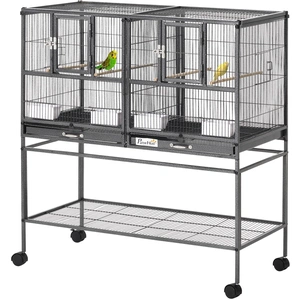 PawHut Vogelkäfig mit Futterschale und Sitzstange 95L x 45,5B x 102H c... günstig