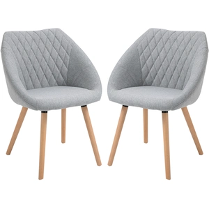 HOMCOM Set aus 2 Skandinavischen Design Esszimmerstühlen - Schlankes B... günstig