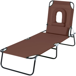 Outsunny Sonnenbett klappbar mit 4-fach verstellbarer Liegeposition Le... günstig