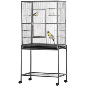 PawHut Vogelkäfig Portable mit 4 Futternäpfen und 4 Holzstangen Prakti... günstig