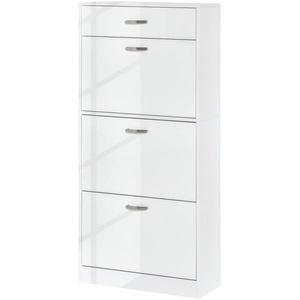 HOMCOM Schuhschrank - 3 klappbare Türen und ausziehbare Schublade - Ma... günstig