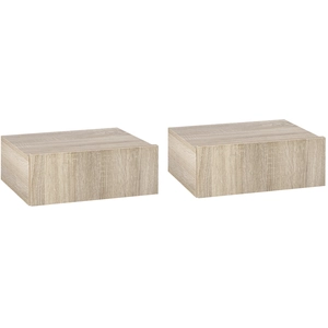 HOMCOM Set von 2 Wand-Nachttischen - Set von 2 Nachttischen - Schublad... günstig
