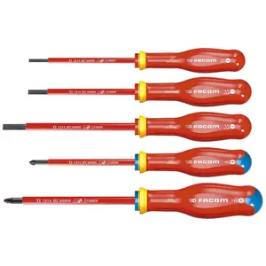 Facom, Schraubenzieher, Elektriker Schraubendreher-Set 5teilig (Schlitz) günstig