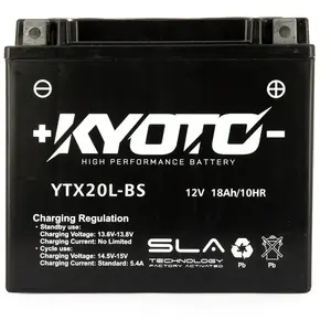 Kyoto Gtx20l-bs Agm-batterie One Size