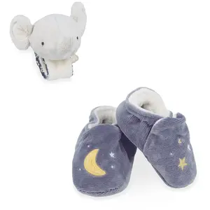 Kaloo Sound-armband & Hausschuhe Elefant Kuscheltier