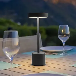 LUMISKY LED-Akku-Tischlampe Roby, dunkelgrau, Höhe 30 cm, IP54 günstig