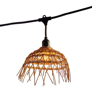 Lumisky Lichterkette Außen anschließbar 10m mit 20 LED Filament E27 Wa...
