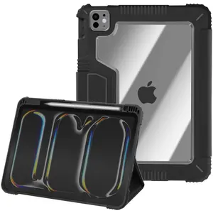Akashi Stossfestes Etui mit Ständer (Apple iPad Pro 13 2024), Tablet Hülle, Schwarz günstig