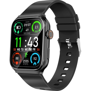 Akashi, Smartwatch Bluetooth Sport-Tracking Freisprechanrufe, Schwarz