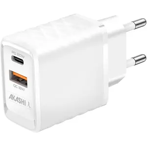 Altadif Akashi 15W Dual USB-A QC 3.0 + USB-C PD (20 W, 1 Port), USB Ladegerät, Weiss günstig