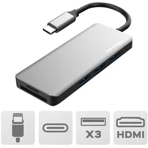 Altadif Akashi USB-C Hub: USB, HDMI, USB-C, micro-SD (USB-C, 7 Ports),... günstig