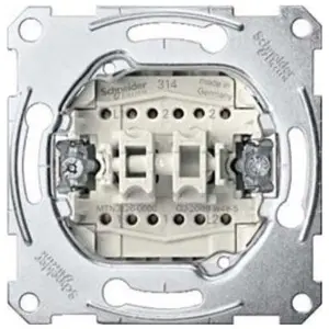 Schneider Electric Merten Doppel-Treppenschalter 10A 250V IP20 (MTN3126-0000), Schalter + Taster günstig