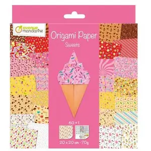 My Mandarine, Bastelpapier, Origamipapier 20x20cm OR522C Sweets 70g 60 Blatt (70 g/m², 60x)