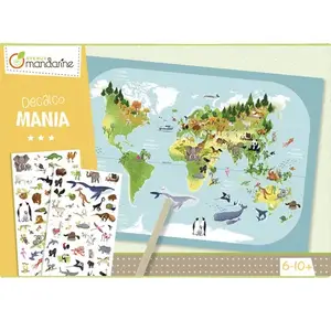 Kreativbox - decalco mania planisphere Avenue Mandarine TU