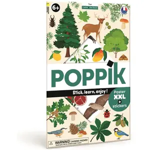 Poppik, Sticker, Sticker Lernposter Bäume (54 Sticker)