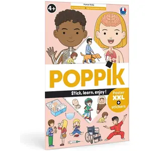 Poppik, Sticker, Sticker Lernposter Menschlicher Körper (49 Sticker)