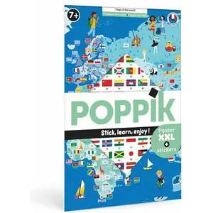 Poppik, Sticker, Flaggen der Welt (200 Sticker)
