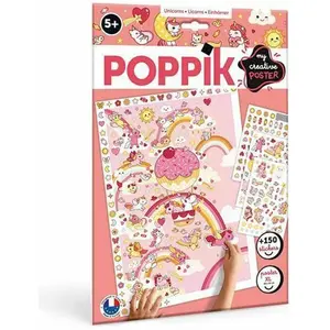 Poppik, Sticker, Sticker Kreativ Poster Einhörner (150 Sticker)