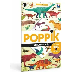 Poppik, Sticker, Sticker Lernposter Dinosaurier (32 Sticker)