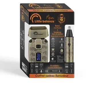 LITTLE BALANCE 8938 Beauty-Set, elektrischer Rasierer Sahara & Nasen- und Ohrenhaartrimmer, präzise, Verwendung mit oder ohne Kabel, Schnellladung USB-C, Kupfer-Finish günstig