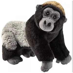 Anima Plüschtier Gorilla schwarz und grau 24 cm