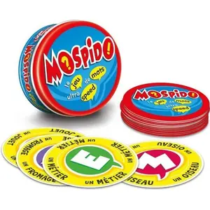 MEGABLEU Mospido Brettspiel für 2 Spieler in Metallbox mit französisch...