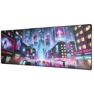 The G-Lab Egérpad - PAD CYBERCITY (900x400x4mm, vízálló, fekete), Mausmatte, Schwarz günstig