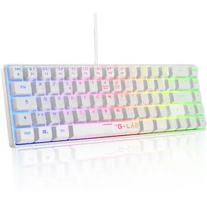 Gaming-Tastatur G-Lab Keyz Hydrogen, 60%, AZERTY, kabelgebunden, beleu...