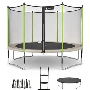 KANGUI Trampolin Ø 360cm + Netz + Leiter + Abdeckung + Verankerungsset... günstig