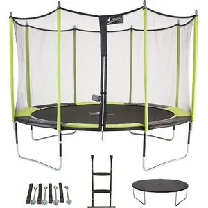 KANGUI Trampolin Ø 360cm + Netz + Leiter + Abdeckung + Verankerungsset... günstig