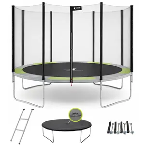 KANGUI Trampolin Ø 430cm mit Leiter, Abdeckung und Verankerungsset - R... günstig