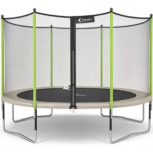 KANGUI Gartentrampolin Ø 360cm + Sicherheitsnetz - JUMPI 360 Taupe/Grün günstig