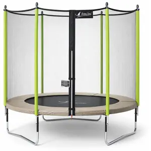 Kangui Gartentrampolin Ø 250cm + Sicherheitsnetz - JUMPI 250   Taupe/Grün günstig