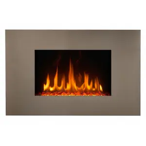CHEMIN'ARTE - Elektrischer Wandkamin Pure Inox 90 cm LED-Flammeneffekt... günstig