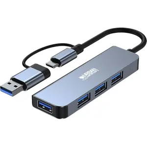Urban Factory MHC35UF, Kabelgebunden, USB 3.2 Gen 1 (3.1 Gen 1) Type-A, Grau, Sideral Grey, 5 Gbit/s, Aluminium