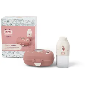 Coffret bébé Monbento MB Gram + MB Positive S - Raccoon Rose TU