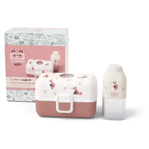 Coffret bébé Monbento MB Trésor + MB Positive S - Raccoon Rose TU