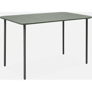 sweeek - Gartentisch aus Stahl für 4 Personen - Khaki günstig